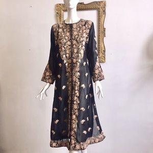 Embroidered Robe, shirt-dress